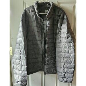 32 Degrees Heat Men's Gray Down Insulation Full Zip  Coat Jacket Size XXL